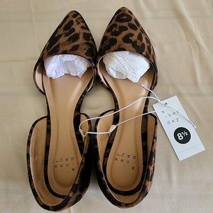 A New Day Leopard Animal Print Flats NEW IN BOX